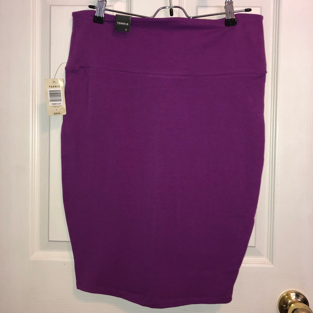 Purple Torrid Pencil Skirt NWT
